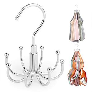 rotatable bra organizer storage hanger, metal space saving clothes rack organizer, multifunctional organizer storage hanger for closet, bedroom, bathroom, kitchen organizing, household items holder tools