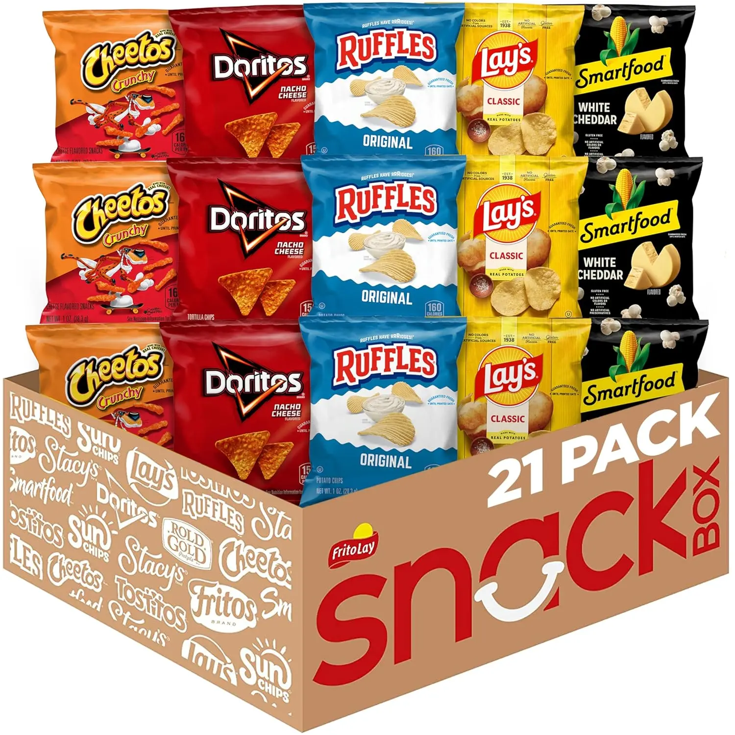 Frito-Lay Classic Mix Variety Pack, Single Serve Snack Bags (Pack of 21) Frito-Lay Classic Mix Variety Pack, Single Serve Snack Bags (Pack of 21)
