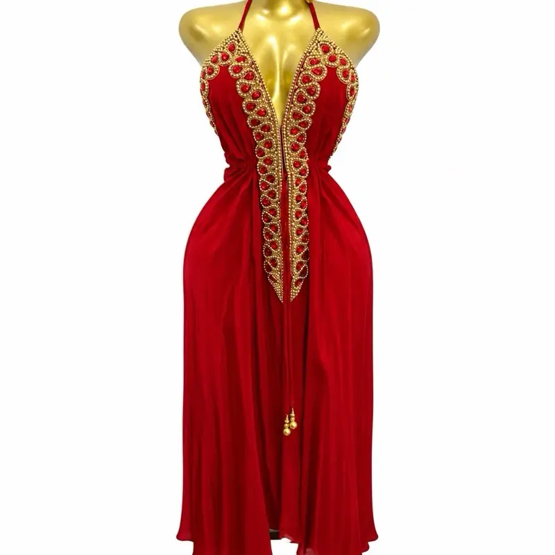 Women's Casual Hand-beaded Jewel Dress,  Women's Clothes