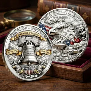 American History Collectible Coin - 1776-2026 USA Anniversary Coin - American Independence Commemorative Coin 1776–2026 | USA Semiquincentennial Medal Coin | 250th Anniversary American Collectible