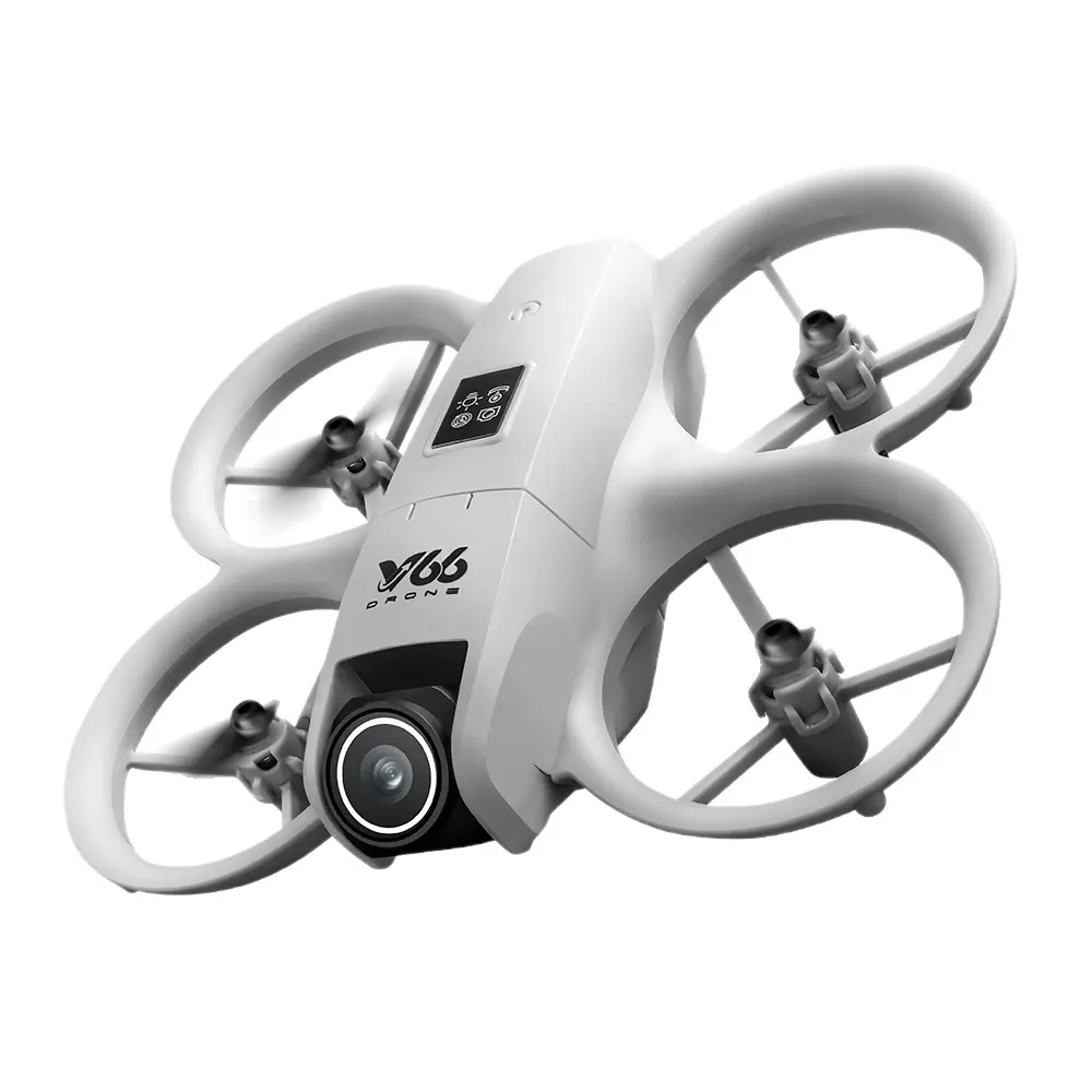 Gray Mini 4-Axis Quadcopter Drone - Durable Fiberglass & Silicone Anti-Fall Material, Electronic Dual Cameras, HD Video, Optical Flow Obstacle Avoidance, Portable Lightweight Remote Control, Novice-Friendly, Daily Aerial Photography Toy