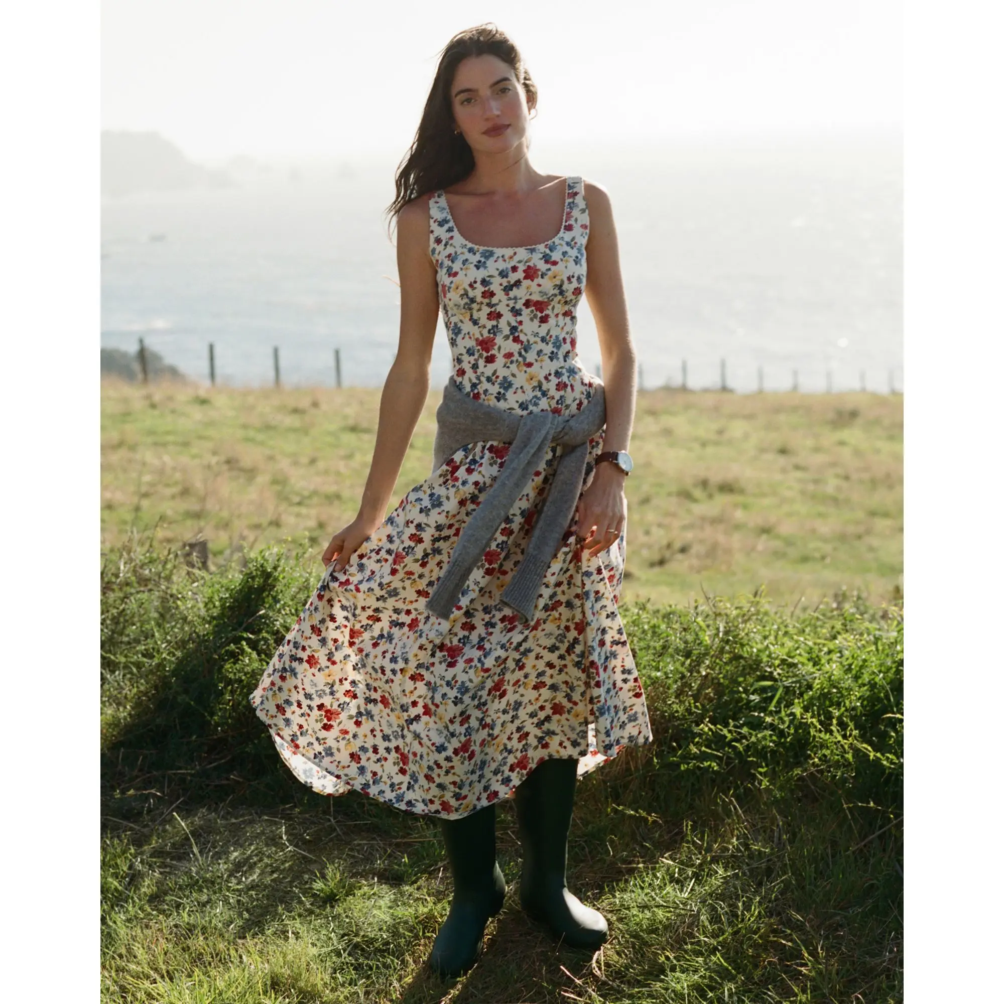 Abercrombie & Fitch A&F Bra-Free Dylan Midi Dress