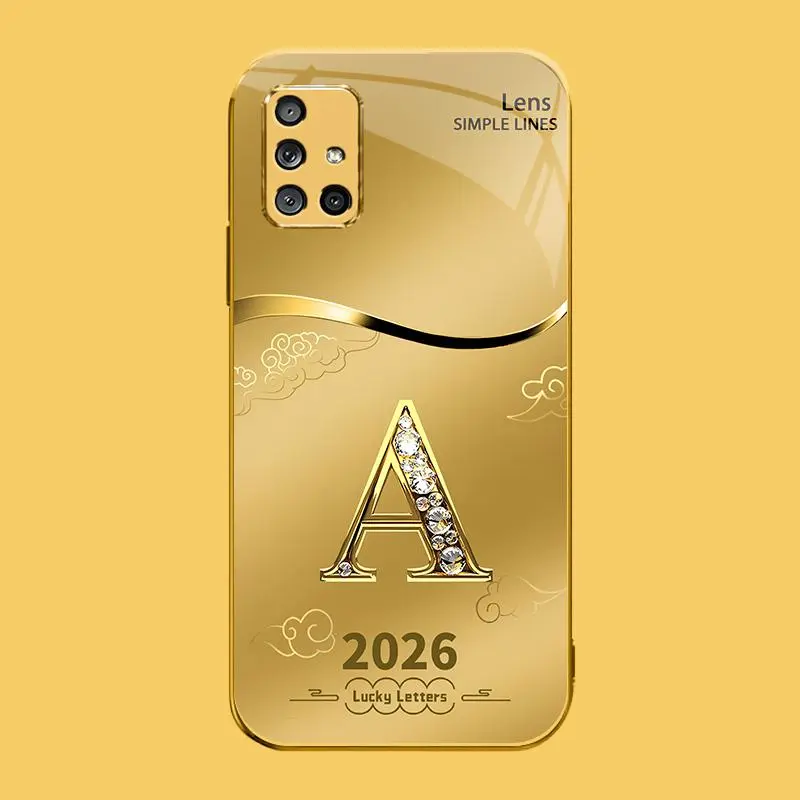 Suitable for [Galaxy A51 5g] high-end phone case🤩，choose from 26 letters of the English alphabet, each with an exquisite auspicious cloud pattern to bring you good luck 995
