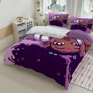 3pcs Cartoon Anime Bedding Set, Includes Pillowcases, Soft, Perfect Gift for Friends and Girls