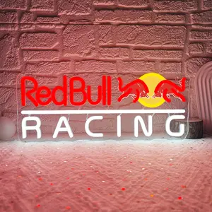Red Bull RACING Neon Garage Sign Decorative Neon Light Perfect for offices, showrooms, car dealerships, garage decor, gifts, and factories.