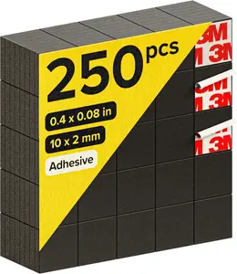 Hyper-Sticky Magnets with Adhesive Backing 250 pcs Strong 3M Adhesive for Whiteboard Fridge Crafts Easy to Cut Stickers for Planning Organization