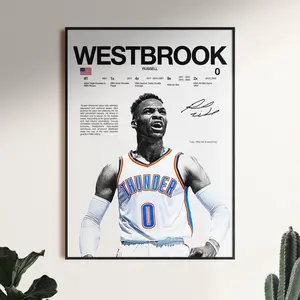 Russell Westbrook Printable Poster, Nba Basketball Wall Art, Okc Fan Decor