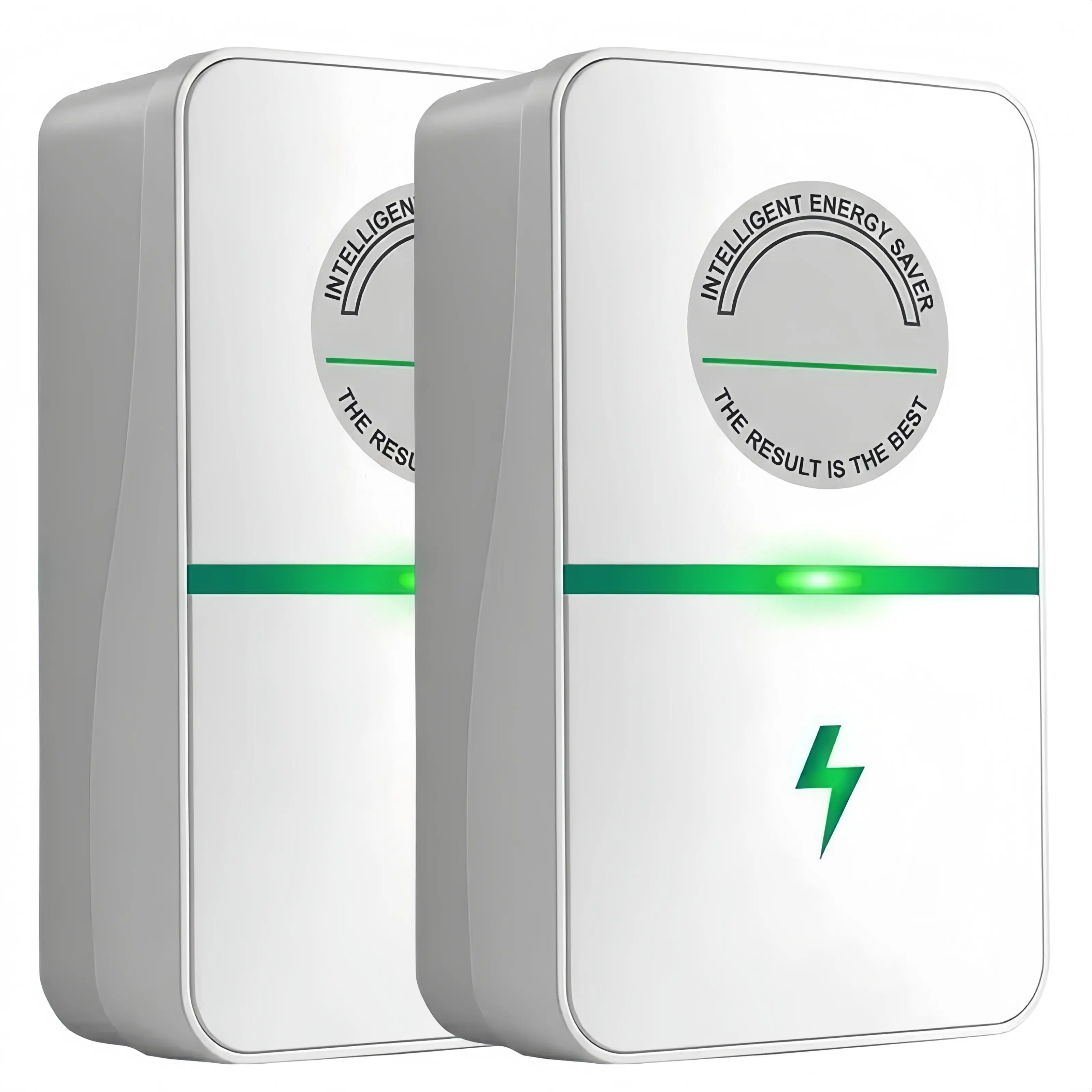 2-Pack Pro Power Saver, Intelligent Electricity Saving Box, Stop Watt Energy Saver Device to Reduce Electricity Bills, Voltage Stabilizer & Surge Protector for Home, Office, and Commercial Use