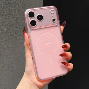 For iPhone 17/17 Pro/17 Pro Max/16/15/14/13 Series MagSafe Compatible Frosted iPhone Case with Large Camera Window,Military-Grade Drop Protection Magnetic Phone Case, Scratch-Resistant Back Cover