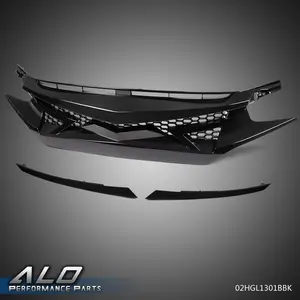 Fit For 2016-2021 Honda Civic Battle Style Sedan Front Bumper Grille Hood ABS