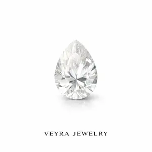 Pear-shaped natural diamond and sapphire diamond set with a certificate included