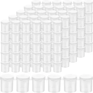 30 Strips 180 Pots 15ml Empty Paint Strips Mini Paint Container with Lids, Clear Paint Pots Storage for Art Craft