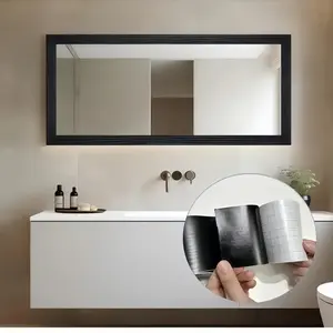 Peel & Stick Wood Grain Baseboard Trim - 16.4FT Self-Adhesive Molding Waterproof Wall & Floor Edge Guard for Home Renovation DIY Upgrade Easy Install Cut-to-Fit 1 Roll Ultra Realistic Wood Grain Pattern Easy Remove warm decor