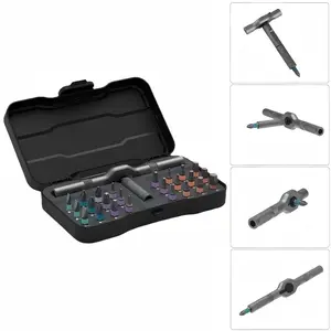 24-In-1 Magnetic Screwdriver Set, Replaceable Screwdriver Bits, Switchable Shapes, Compact Portable Ratchet, Home Repair Tool Kit, Essential Hand Tools