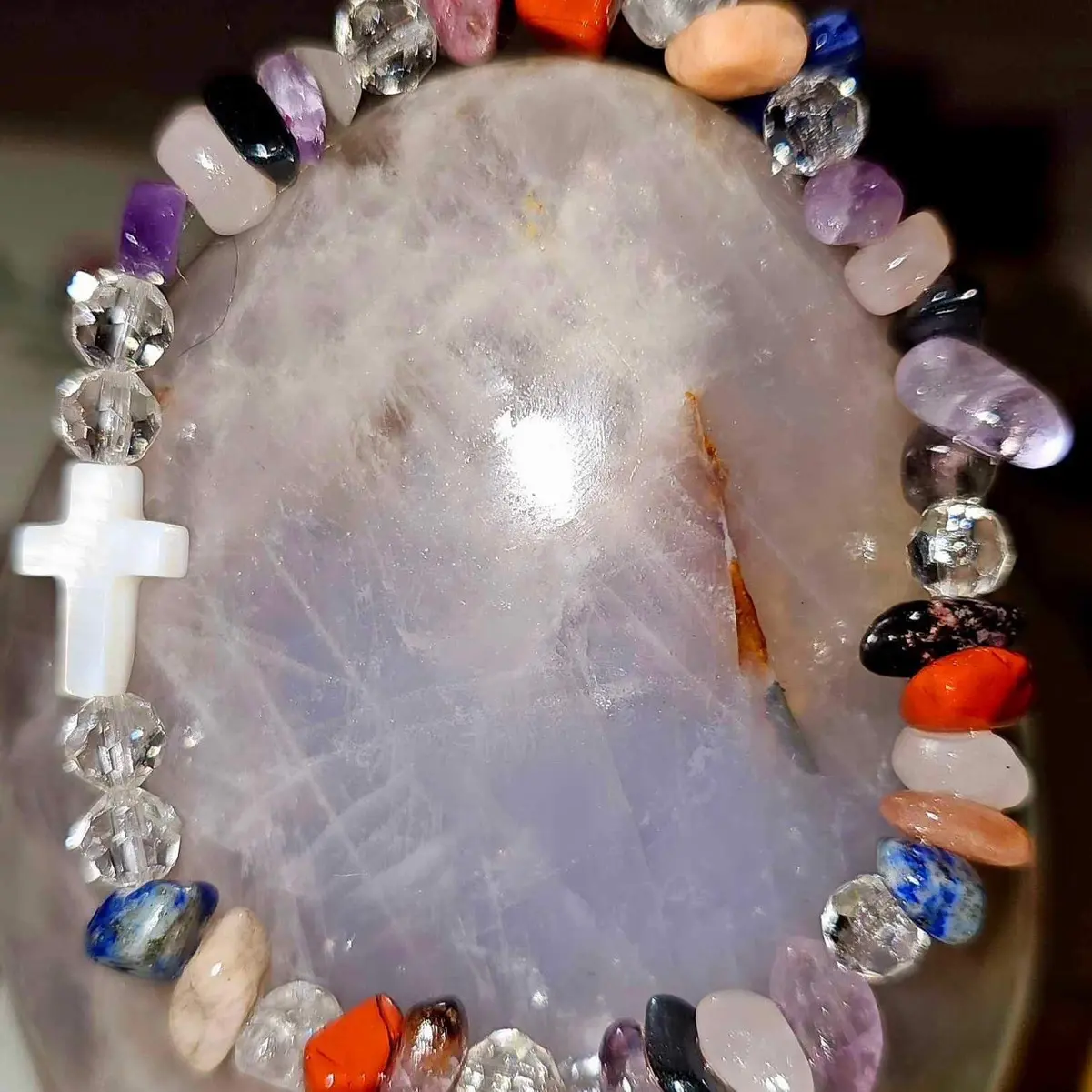 MS (multiple sclerosis) symptom alleviating crystal bracelet