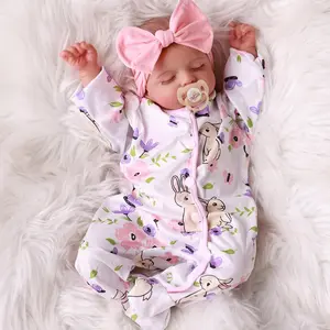 BABESIDE Lifelike Reborn Baby Dolls Girl - 20 Inch Realistic Newborn Baby Dolls Rosalie with Fabric Body, Real Life Baby Dolls with Accessories for Girls Gifts, Pretend Play, Collection