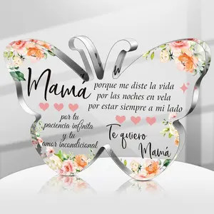 Spanish Christian Acrylic Gift for Women Religious Inspirational Gift with Bible Verse Regalos Cristianos Para Mujer Bible Prayer Choice for Women Mother's Day Xmas Birthday Present(Bright)