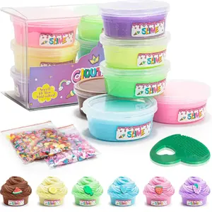 Easter Gift   New Year 2026 Gift Butter Slime Kit Ice Cream Slime,Slime Making Kit, Stretchy and Non-Sticky,Stress Relief Toys, Valentine Party Favors for Kids Girls and Boys