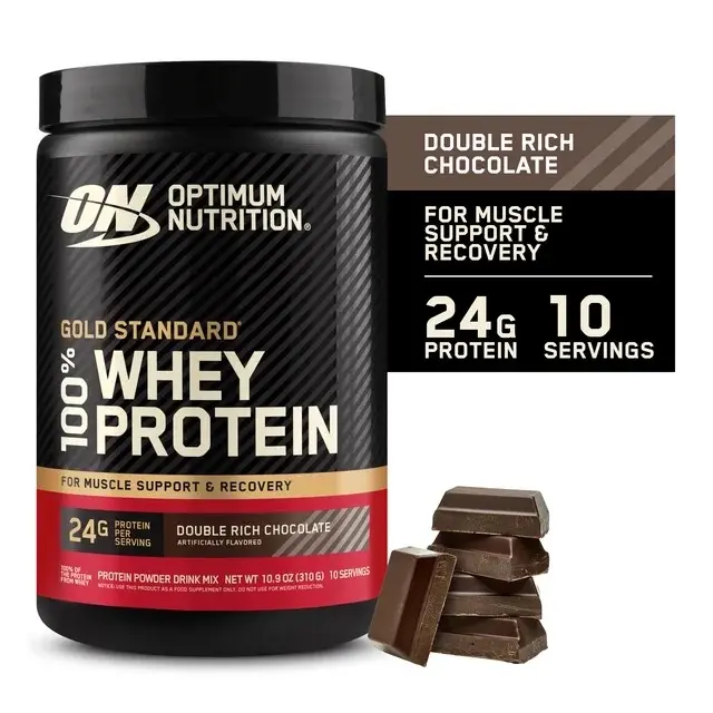 Optimum Nutrition Gold Standard Premium Protein Powder - Double Rich Chocolate & Vanilla, BCAA-Rich Whey Isolate Supplements with Sucralose, 10 Servings for Adults' Fitness Muscle Recovery Support, All Ages, Blendable