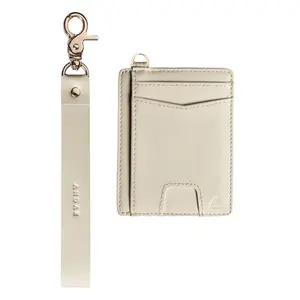 The Denner Leather Wallet with Wristlet Attachment RFID Leather