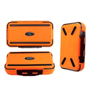 Tcakelox Fishing Tackle Box Storage Double-Sided Lure Box with 15 Adjustable Dividers Jewelry Organizer Making Kit Container for Earring Tool Lure Hook Beads Storage Leakproof Bait Storage