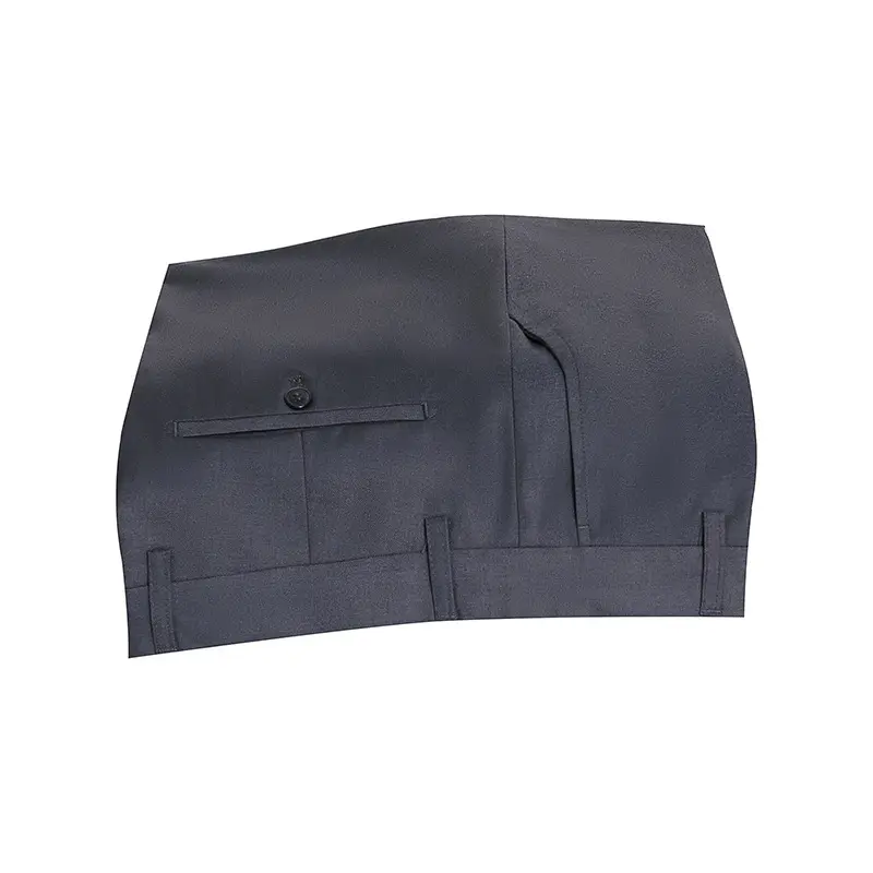 Elastic-waisted navy pants