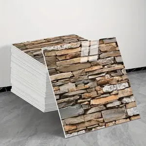 20pcs Marble Texture Vintage Rock Self-Adhesive Vinyl Wall Stickers, Waterproof Easy Cut, Kitchen Bathroom Dining Room Decor, 19.38 Sq Ft, Self Adhesive Wallpaper