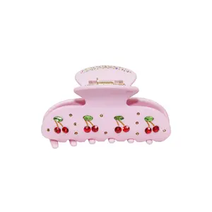 Emi Jay Sweetheart Hair Claw Clip in Pink Cherry Pie