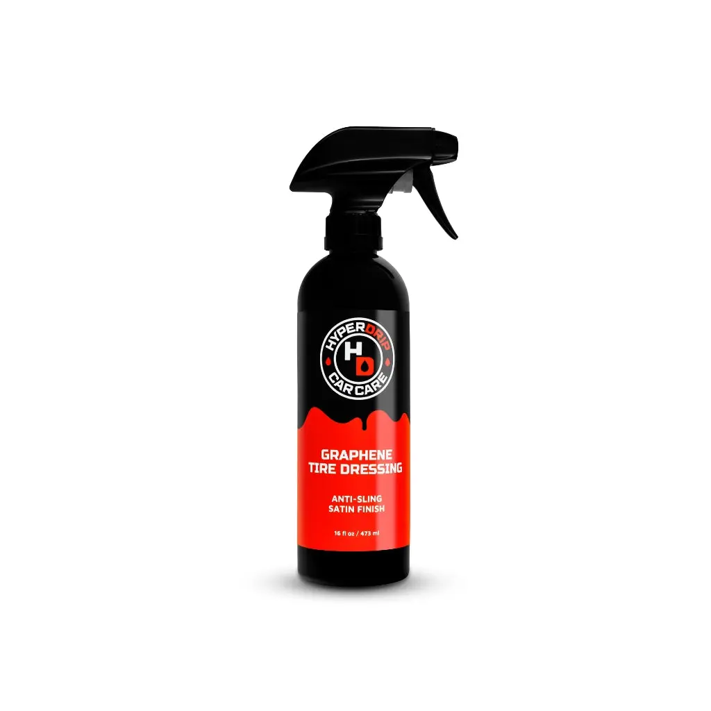 HyperDrip Graphene Tire Dressing – Anti-Sling Satin Finish Buildable Layers Uv Protection