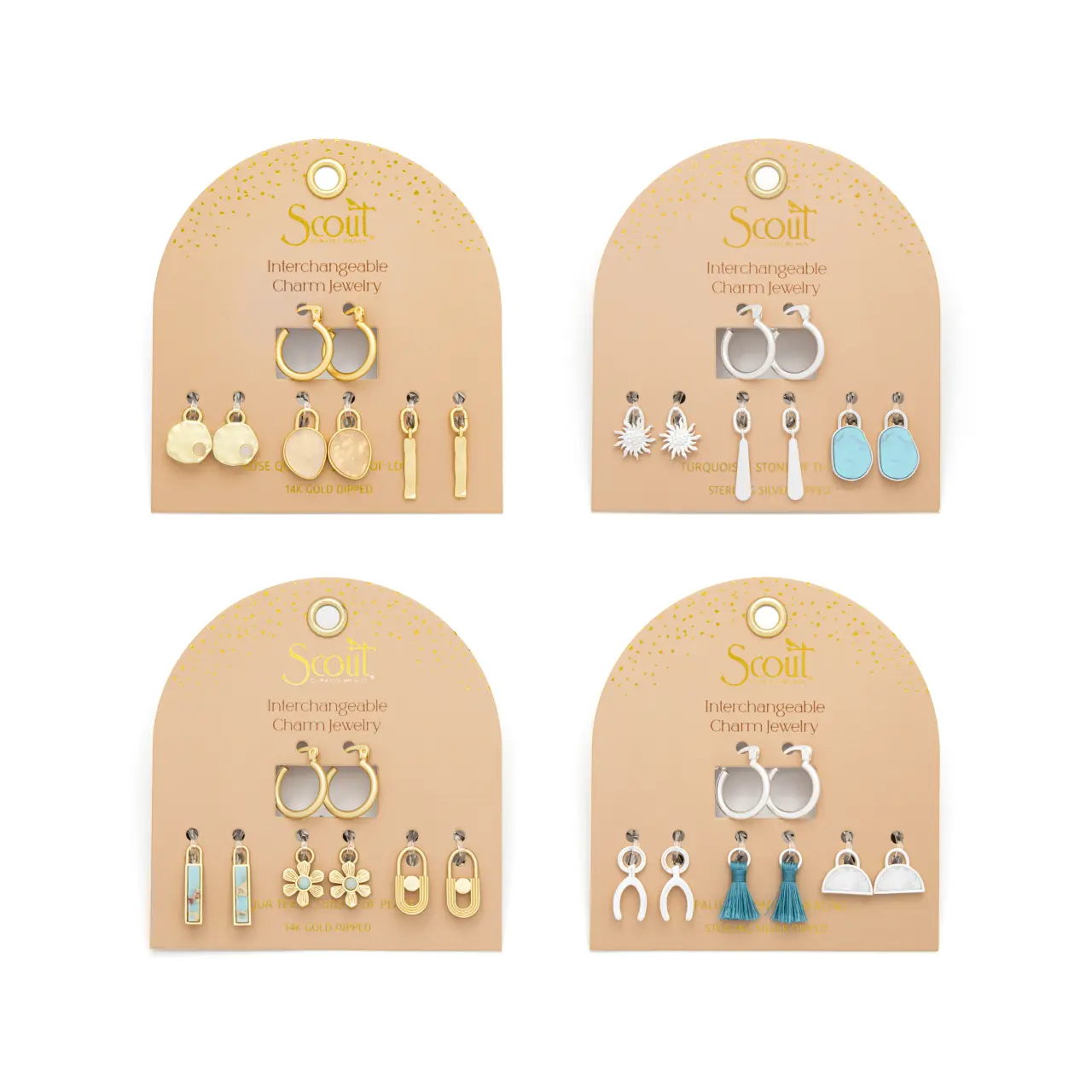 Interchangeable Charm Earrings
