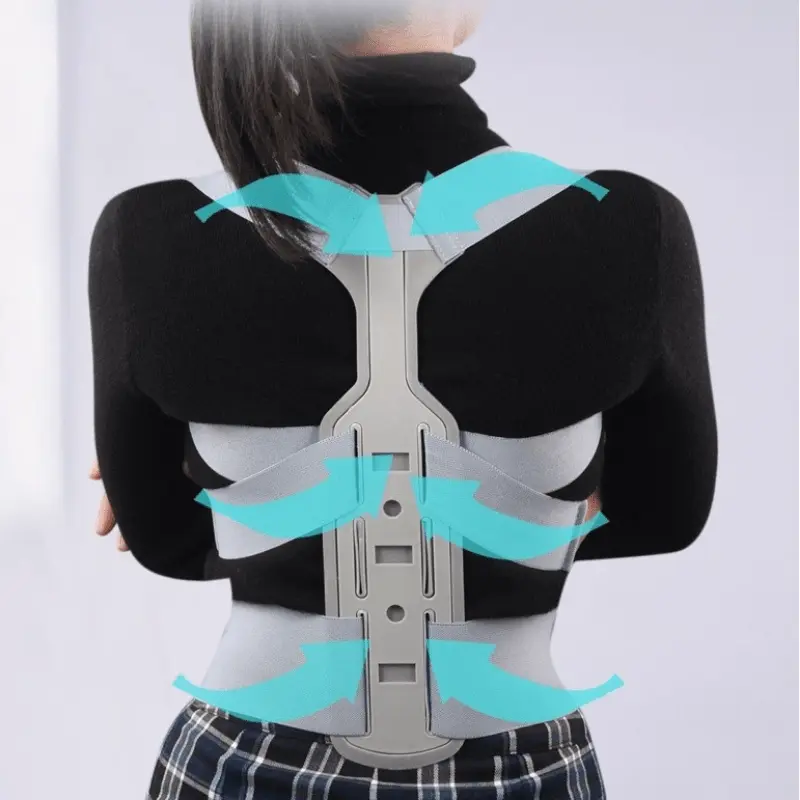 Adjustable Posture Corrector for Adults - Hunchback Belt, Spine & Shoulder Opening, Ergonomic Design for Improved Posture, Hand Wash Only