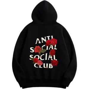 Street life men's graphic print long-sleeved hooded sweatshirt, cotton washed and distressed with pockets loose sports hoodie