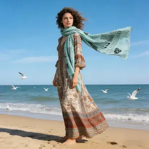 Christian Prayer Shawl, Bible Verse Scarf Wrap, Boho Style Scarf, Unisex Birthday Gift, Inspirational Guardian Poetic Present, Outdoor Meditation Worship Accessory