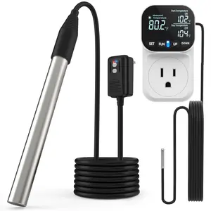 1800W Portable Immersion Water Heater,Submersible Water Heater with Thermostat & GFCI . Heat 5 Gallon Water in Minutes , Suitable for Sinks, Bathtubs, Washbasins, Small Swimming Pools, Water Storage Tanks, Hot Tubs and Buckets