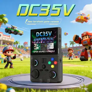 New Dc35v Portable Handheld Game Console, Joystick Color Atmosphere Light Design, Retro 64GB Memory, High Definition IPS Screen