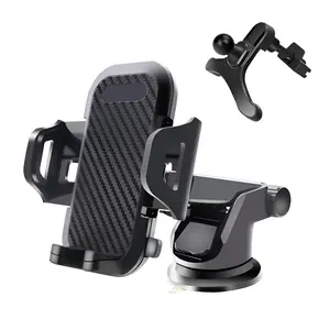 Phone Holders for Your Car [Super Suction Power & No-Wobbling] Universal Cell Phone Mount Dashboard Windshield Vent Long Arm Hands Free Cradle Fit for iPhone, Android and All Smartphones