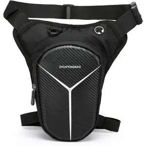 Motorcycle Leg Bag, Thigh Bag for Riding, Drop Leg Pouch for Men & Women–with Removable Straps, Waterproof Fanny Pack, Phone Purse–Travel Hiking Cycling Outdoor,Black (NEW STYLE8735)