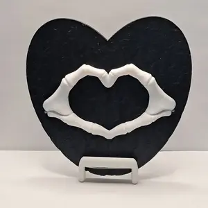3D Printed Bone Heart Plaque