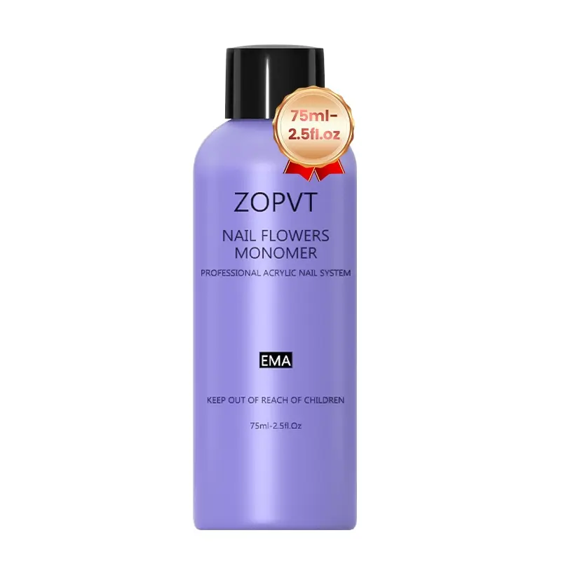 Acrylic Nail Liquid Monomer 75ML, Professional Nail Art Extension Gel, Poly Extension Gel, Nail Extension Diy, Easy Application, Long-Lasting Shine, Perfect for Home Use, Nail Art Tool, Nail Art Supplies