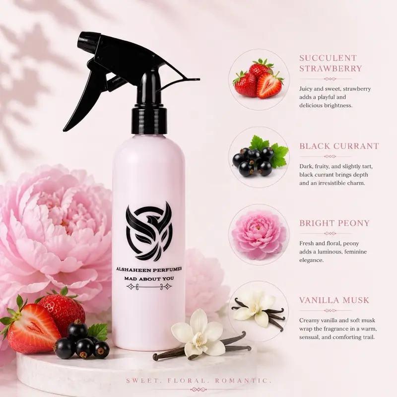 Alshaheen Perfumes Fruity Scent Air Freshener Bottle (300ML, 0-500 ml Range) - Home Fragrance, Odor Eliminator, Room Refresh for Smelling Good Home Care Supplies