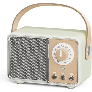 Retro Bluetooth Speaker, Vintage Decor, Mini Wireless Bluetooth Speaker, Cute Old Fashion Style for Kitchen Desk Bedroom Office Party Outdoor Accessories for iPhone Android (Green)