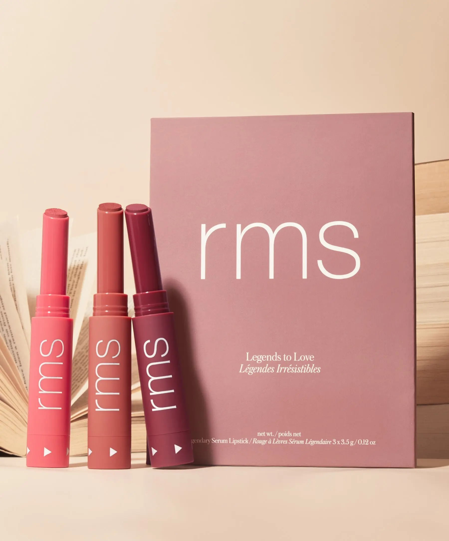 RMS Beauty Legends To Love Kit | Serum Lipstick Trio