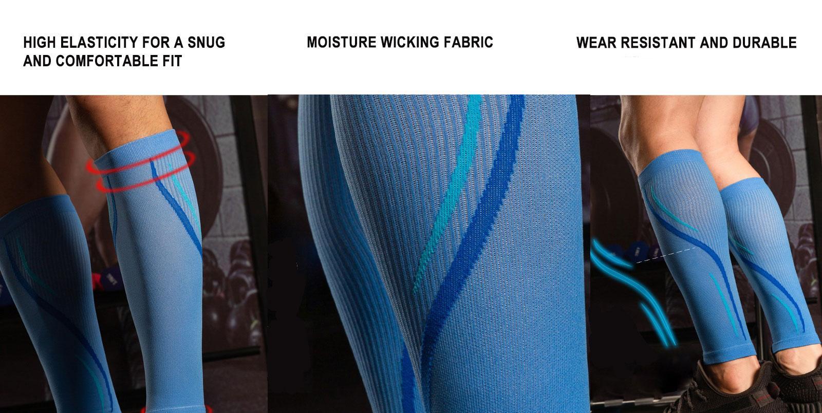 STANDWAY 1 Pair Calf Compression Sleeves For Men & Women - Compression Calf Sleeves For Shin Splints，Shin Splint Relief Fitness Running