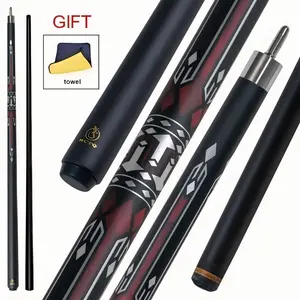 Carbon Fiber Pool Cue Stick HC-2 with Towel Gift 148cm/58.27in Length 12.75mm/0.50in Multi-layer Tip Hot Silvery Pattern Craft For Pool/Chinese Ball Billiards
