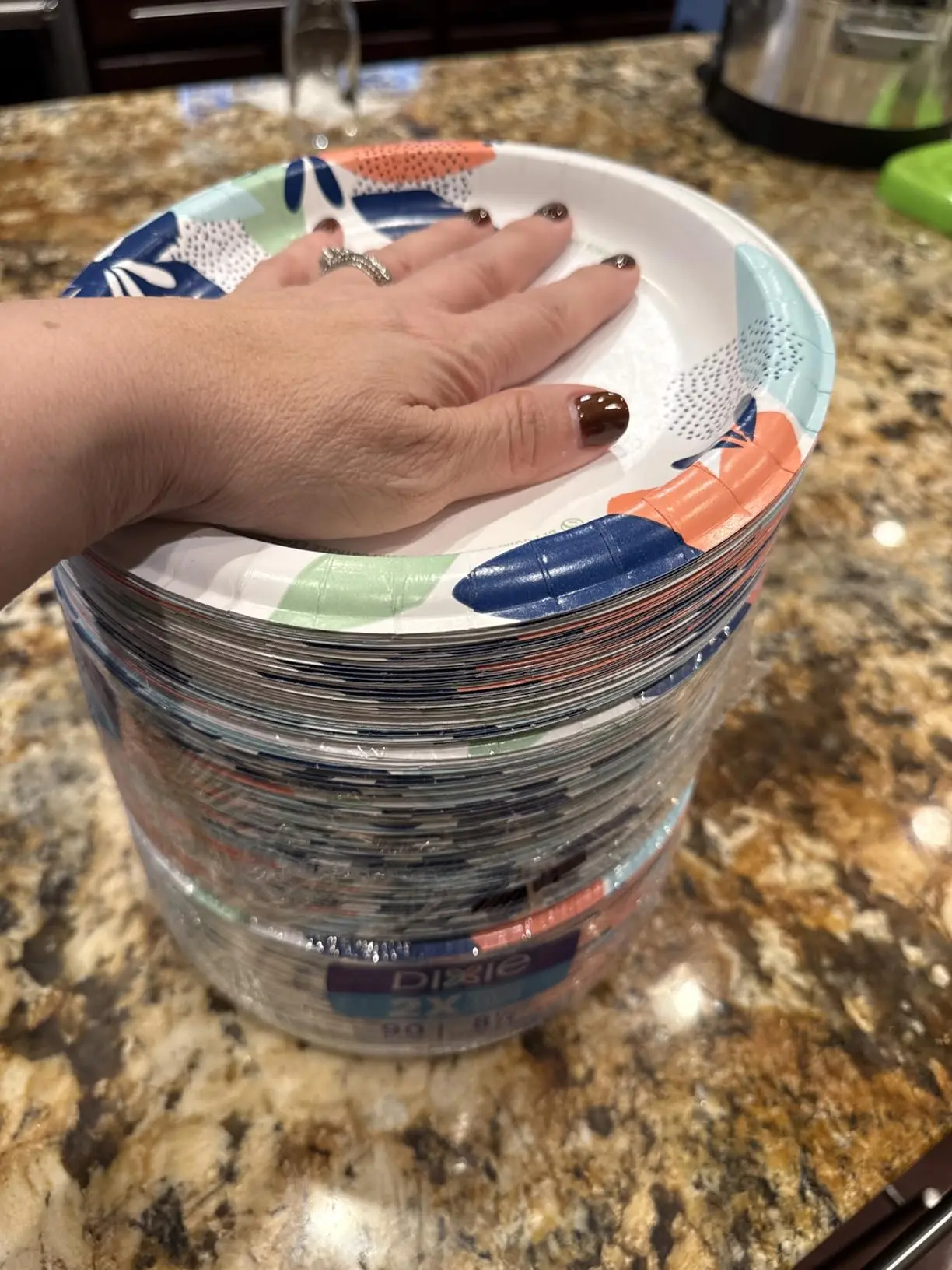 90 Count Disposable Paper Plates, 8.5 Inch, 2X Stronger* For Everyday