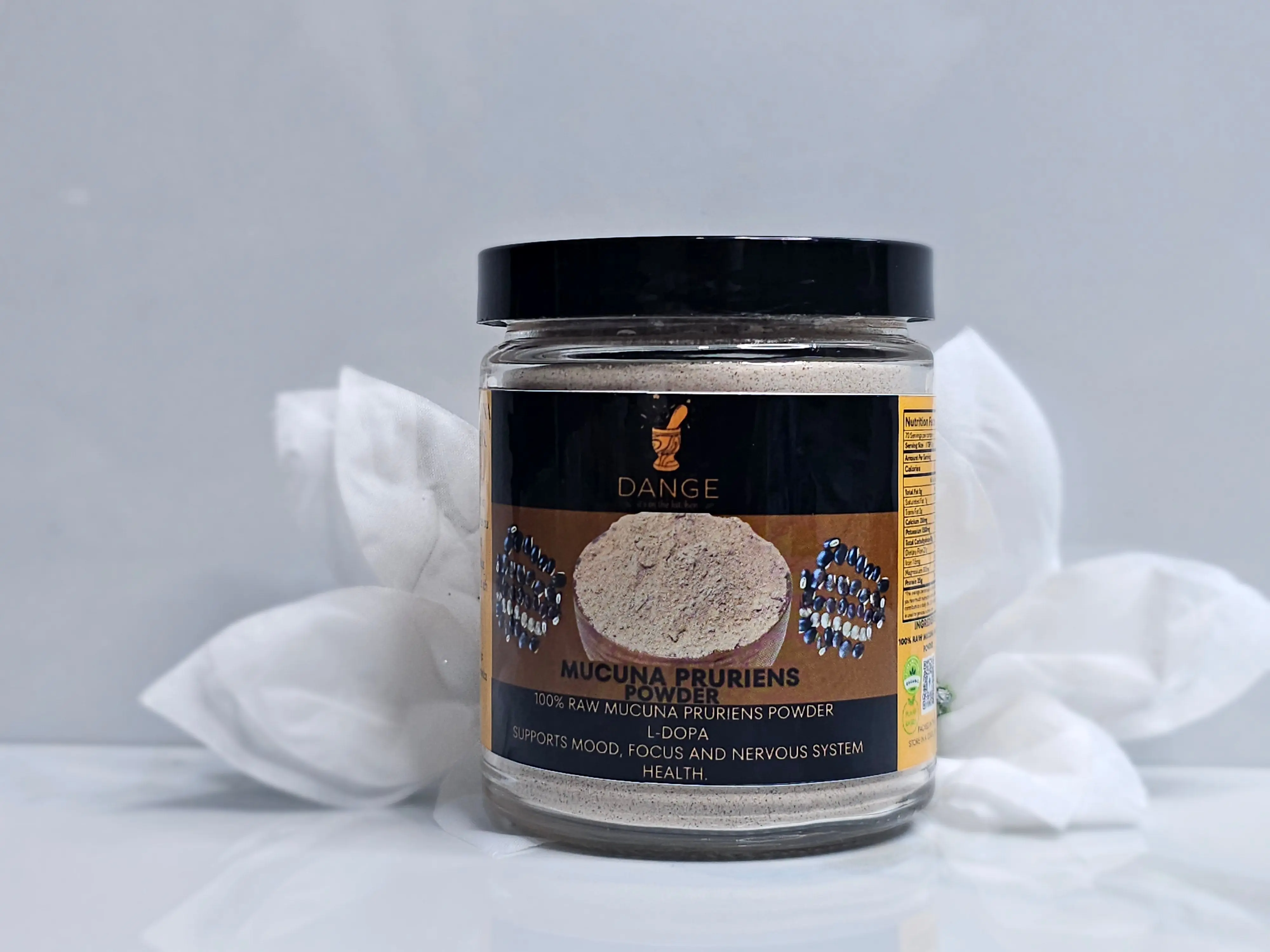 Mucuna Pruriens Powder-100% Raw Velvet Bean Mucuna Pruriens Powder| Great for Baking, Cooking | Smoothies | Juice| Tea| Vegan |