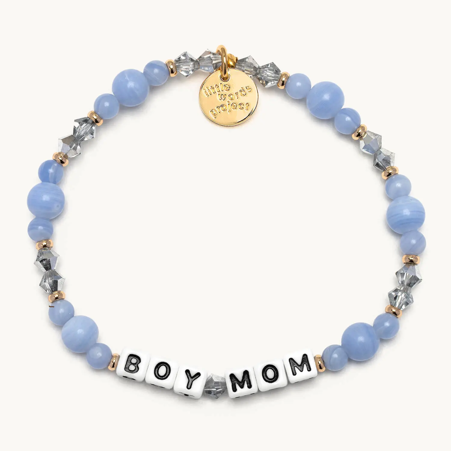 Little Words Project Boy Mom Beaded Bracelet, Stackable Fashion Jewelry Celebrating Family Connections, Meaningful Gifts for Women, Beads, Bracelet Stacking, Choking Hazard Small Parts, Female, Bracelets For Women, Love Gifts