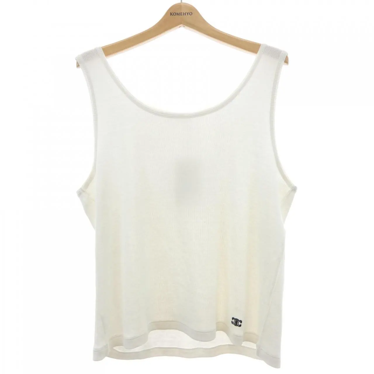 Pre-owned Celine Cotton Small Leather Goods Triomphe Tank Top