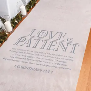 3 ft. x 100 ft. Love is Patient Wedding Aisle Runner