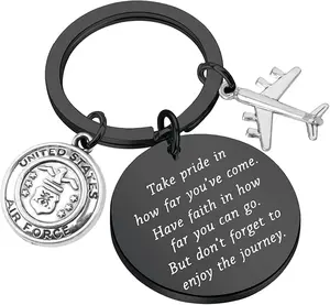 Airforce Keychain Military Development Air Force Academy Basic Training Graduation Gift for Men
